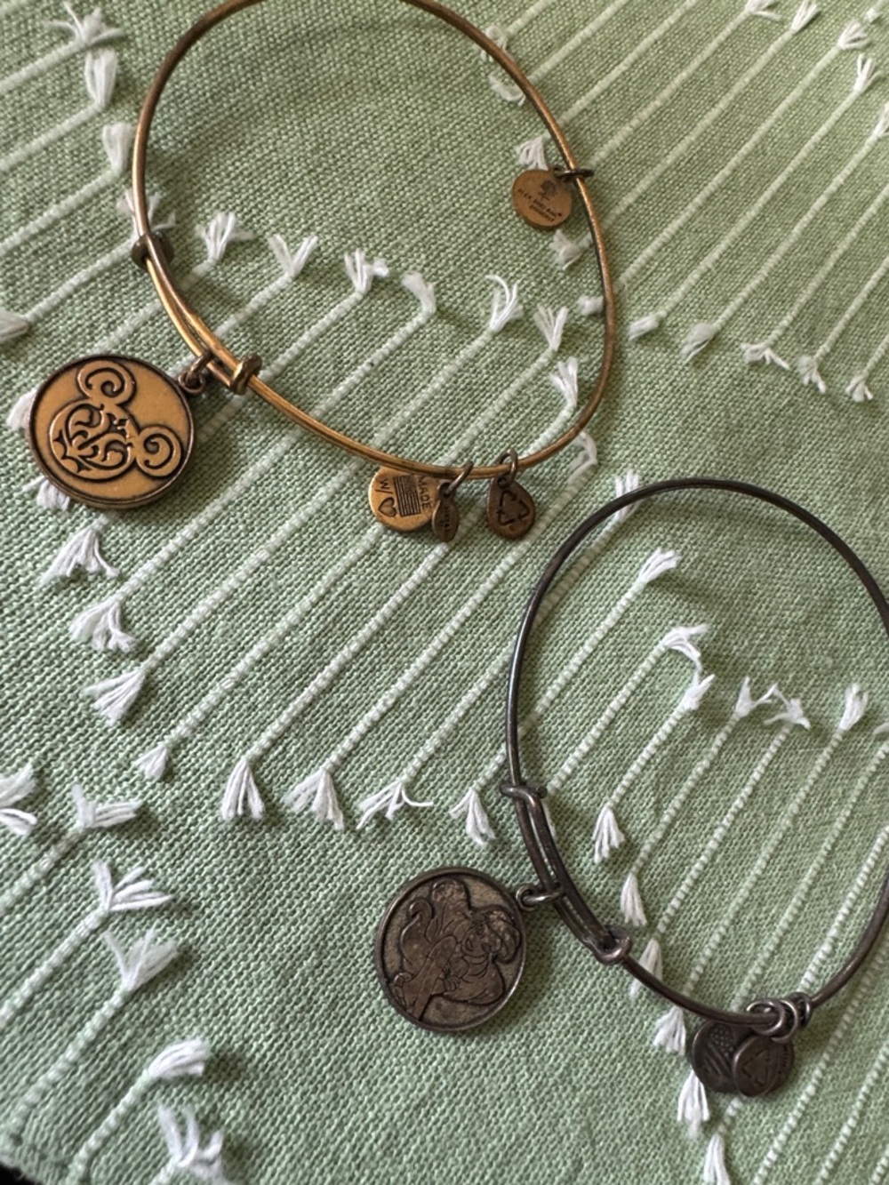 Alex and Ani Disney Mickey + Ariel Bangle Bracelets